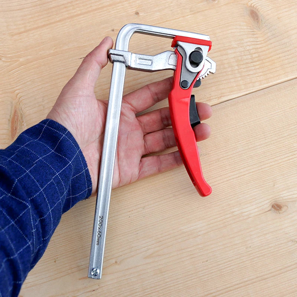 Quick Ratchet Track Guide Rail Clamp Woodworking Clamp Fast Strong DIY Hand Tool Set Quick Adjustable Professional Wood Clamp