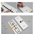 Outil de perçage pour le travail du bois 3 en 1 : poinçon pour tenons en aluminium, accessoires de perçage. 