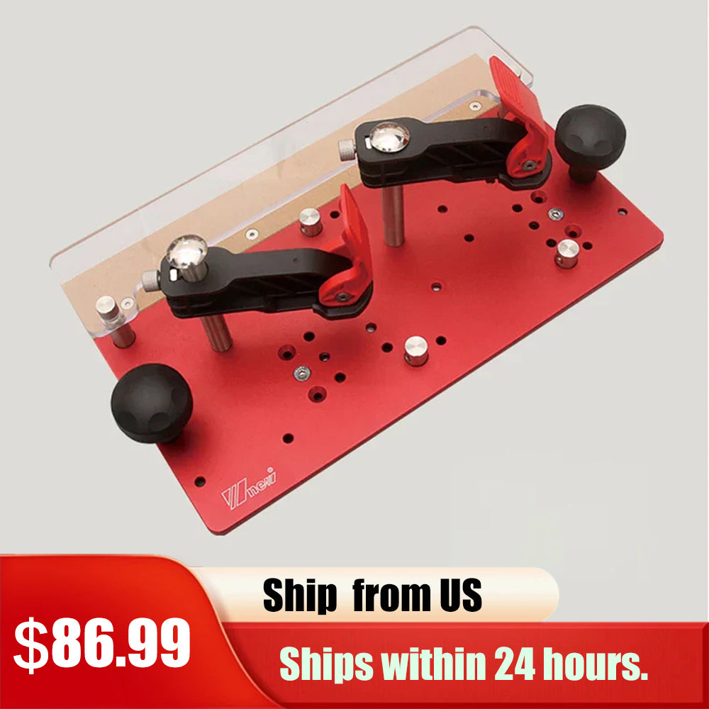 【Shipped from within the USA】Push Block Plate Inverted Wood Router Safety Electric Trimming Engraving Machine Push Fence for Router Table Right Angle Cutter