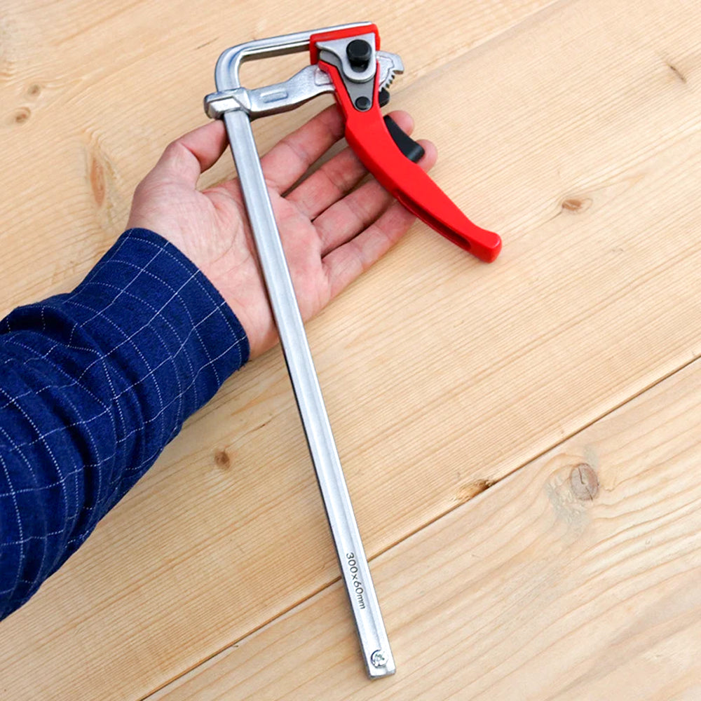 Quick Ratchet Track Guide Rail Clamp Woodworking Clamp Fast Strong DIY Hand Tool Set Quick Adjustable Professional Wood Clamp