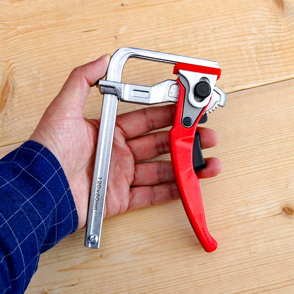 Quick Ratchet Track Guide Rail Clamp Woodworking Clamp Fast Strong DIY Hand Tool Set Quick Adjustable Professional Wood Clamp