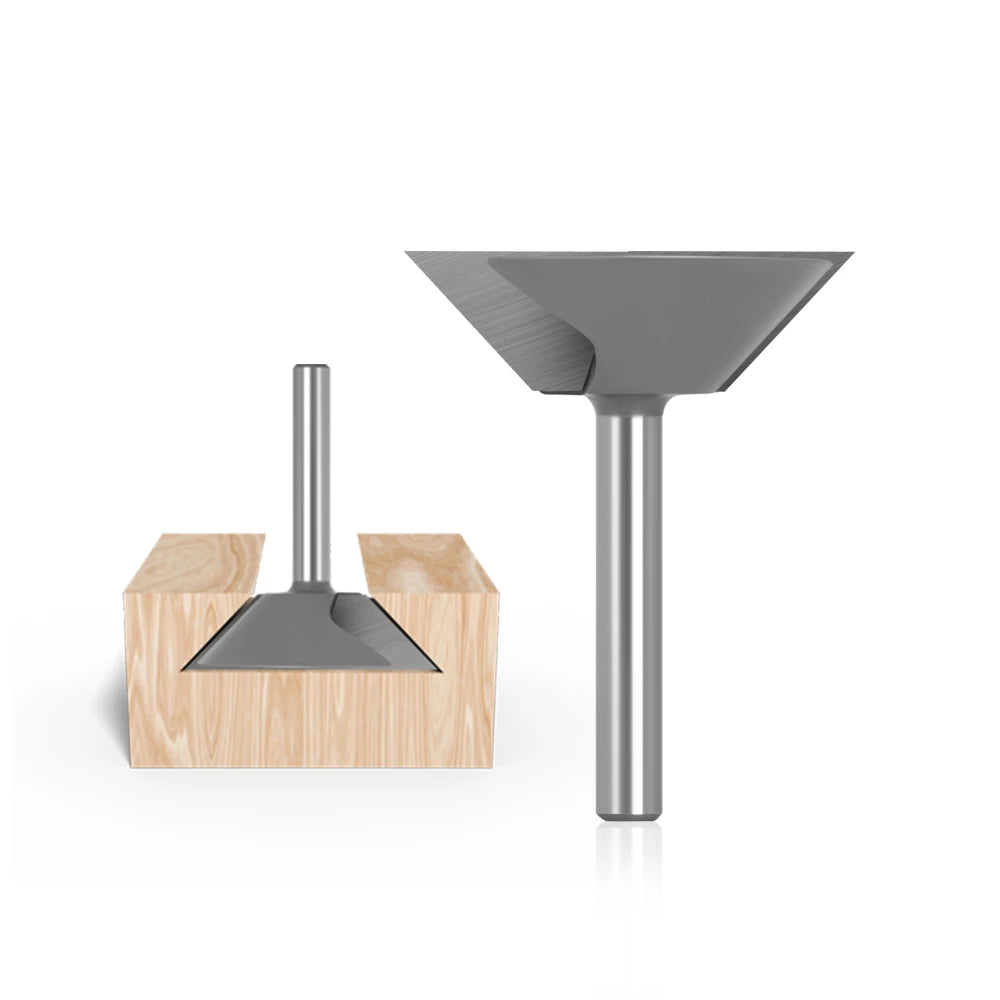 LAVIE 1pc 8mm Shank Dovetail Joint Bottom Cleaning Router Bit Woodworking Engraving Clean Bit Milling Cutter for Wood