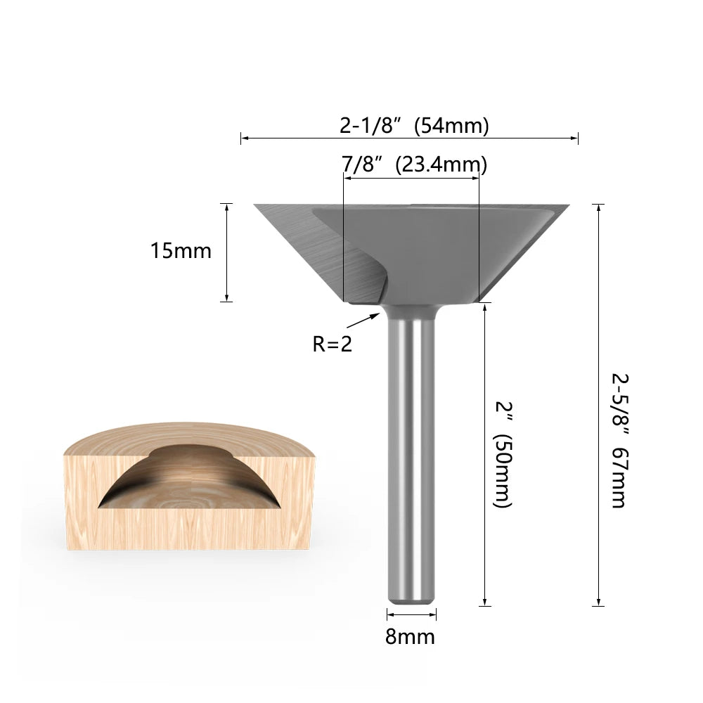 LAVIE 1pc 8mm Shank Dovetail Joint Bottom Cleaning Router Bit Woodworking Engraving Clean Bit Milling Cutter for Wood