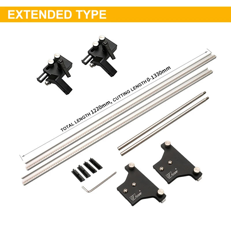 Wnew Track Saw Circular Saw Parallel Rail Guide System for Repeatable Cuts Woodworking Rail Joining Set for Makita Festool Guide