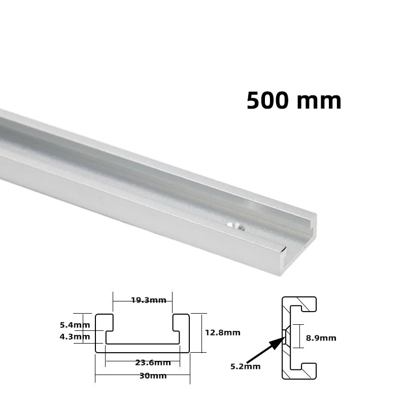 30 Type T-Track  Limiter Aluminum Alloy Chute Woodworking Miter T Track Workbench Stop for DIY Saw Push Router Guide Tools