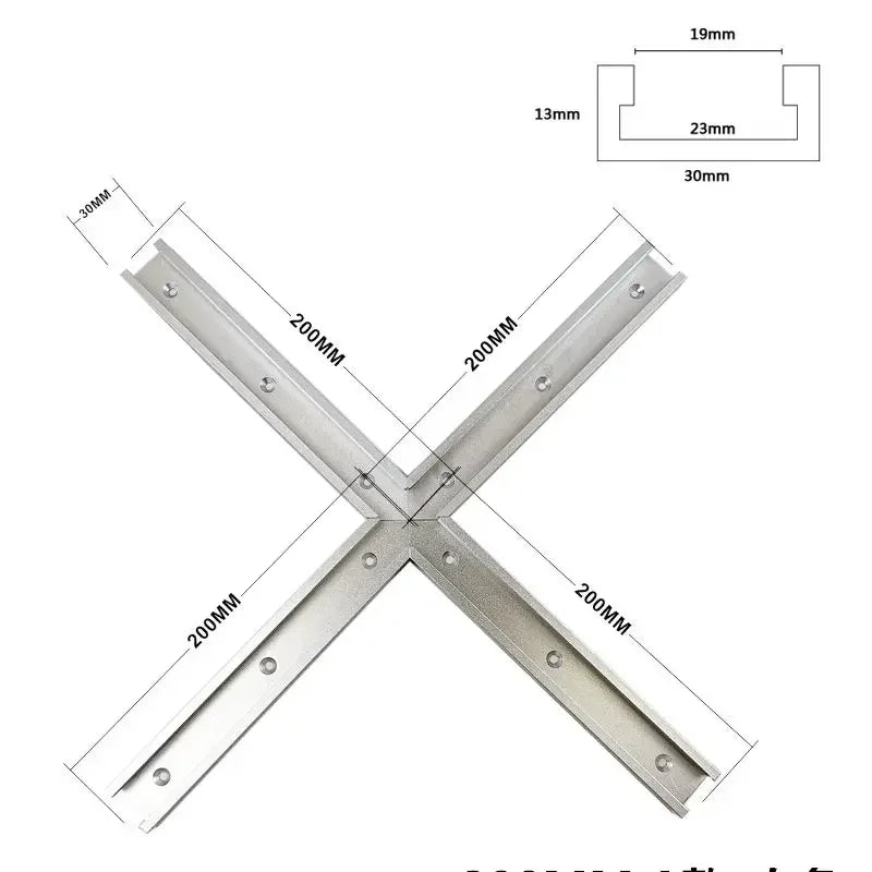T-Track Cross Connector T-Slot Connection Universal Woodworking 30 Type Cross Slide Slot Woodwork Table Saw Miter Track Chute