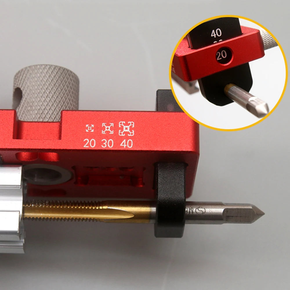 Aluminum Profile Drill Guide Punch Locator, Single Hole Profile Drill for 2020 3030 4040 2040 Profiles Punching Drilling Tool