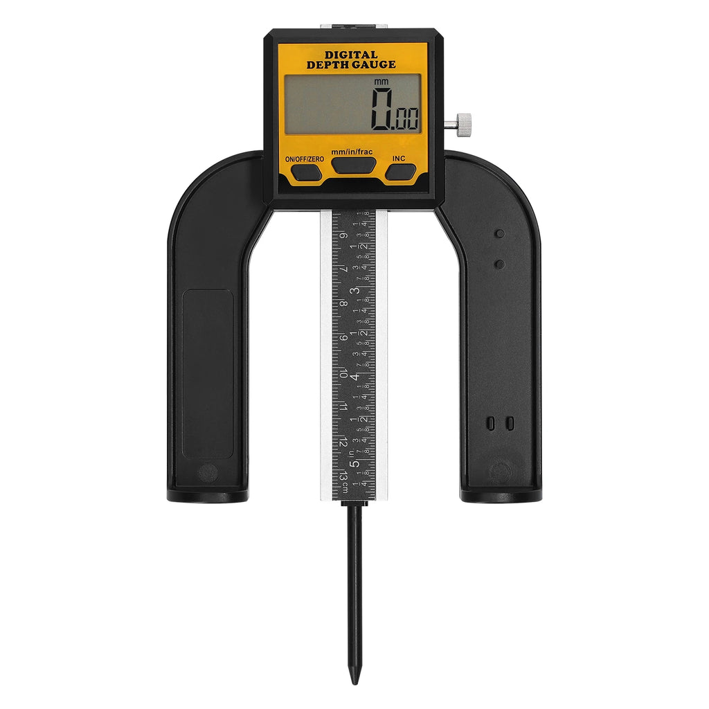 0-80mm Woodworking Depth Ruler Digital Tablesaw Height Ruler LCD Display Vernier Caliper 3 Unit Modes Auto Power Off Magnetic