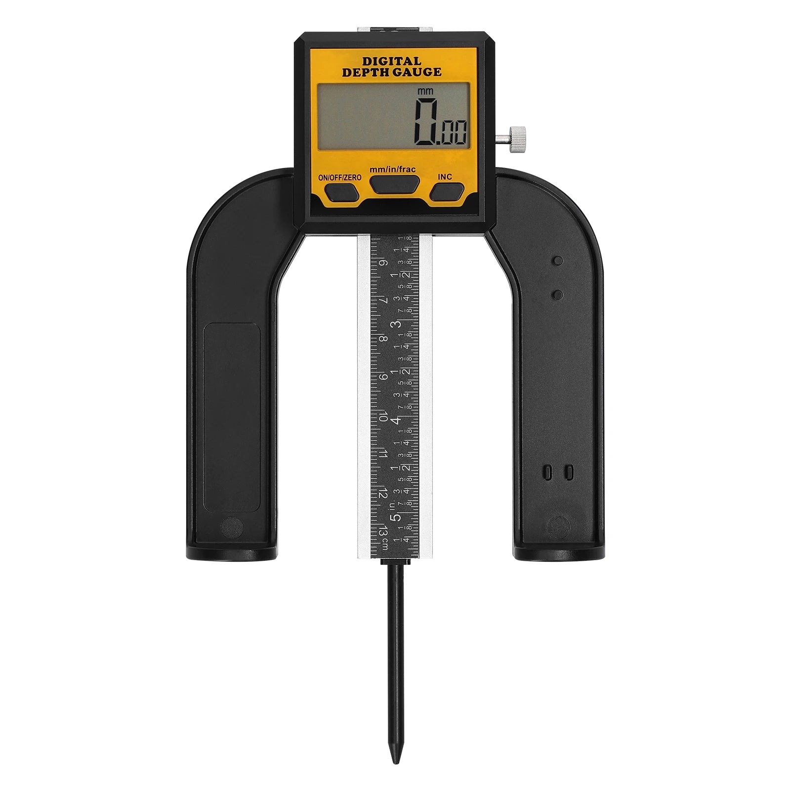 0-80mm Woodworking Depth Ruler Digital Tablesaw Height Ruler LCD Display Vernier Caliper 3 Unit Modes Auto Power Off Magnetic