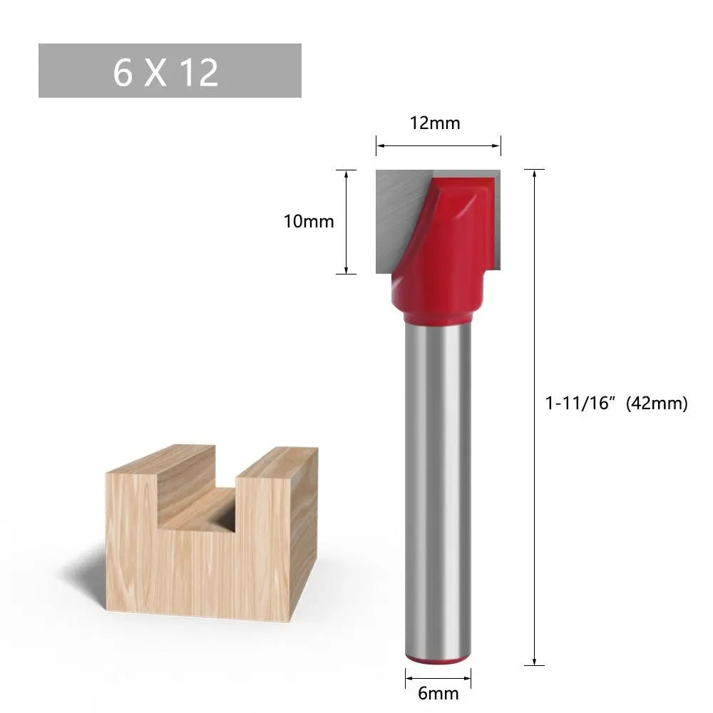 Durable 6mm Shank Milling Cutter Cleaning Bottom Bit Router Bits Wood Carving Woodworking Tools