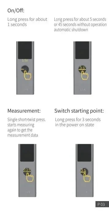 Télémètre laser AtuMan DUKA original 25/40 m LS-P/LS-1, chargeur USB portable, télémètre laser de haute précision