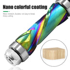 LAVIE 1pc 1/4 Shank Solid Carbide Nano Coating Compression Flush Trim CNC Bit Router Bits Woodworking Milling Cutter Z07C1325CCL