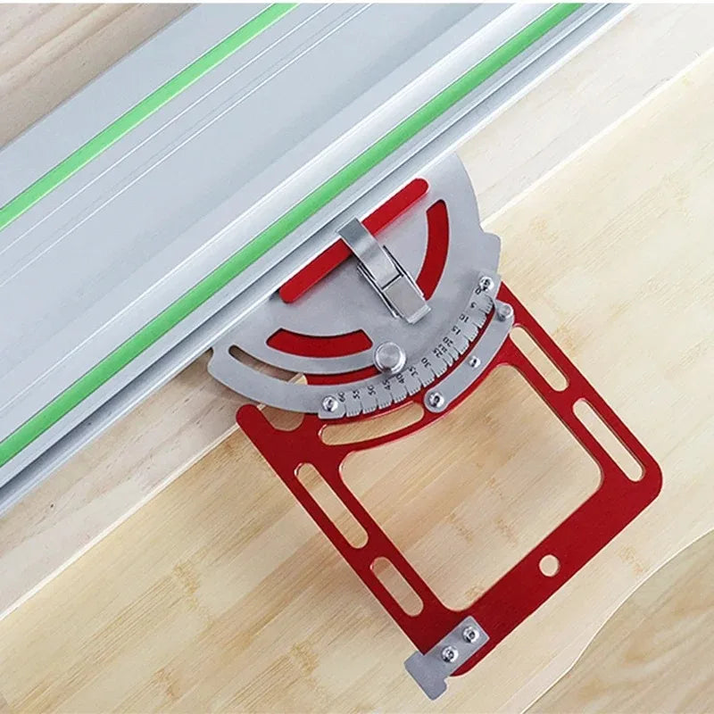 Adjustable Angle Guide Rail Square Track Saw Rail Square Clamp 0-60 Degree Electric Circular Saw Position Plate for Makita/Fetos Rail