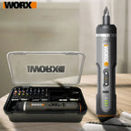 Kit de tournevis électriques Worx 4V WX242 : tournevis électriques sans fil intelligents, poignée rechargeable USB et 30 embouts. 
