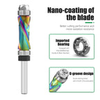 LAVIE 1pc 1/4 Shank Solid Carbide Nano Coating Compression Flush Trim CNC Bit Router Bits Woodworking Milling Cutter Z07C1325CCL