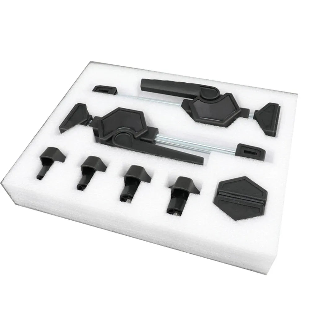 MFT Tischklemme, verstellbarer Rahmen, Schnellbefestigungsclip für Holzbearbeitung, 19/20-mm-Bohrung, Spannvorrichtungsset mit Ratschenlösewerkzeug 