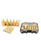 Diamond gold12pcs 6-35mm Brazing drill bit set box Angle Grinder Hole Opener Glass Marble Granite Ceramic Saw Kit Stone Reaming