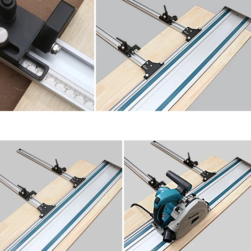 Wnew Track Saw Circular Saw Parallel Rail Guide System for Repeatable Cuts Woodworking Rail Joining Set for Makita Festool Guide