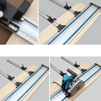 Wnew Track Saw Circular Saw Parallel Rail Guide System for Repeatable Cuts Woodworking Rail Joining Set for Makita Festool Guide
