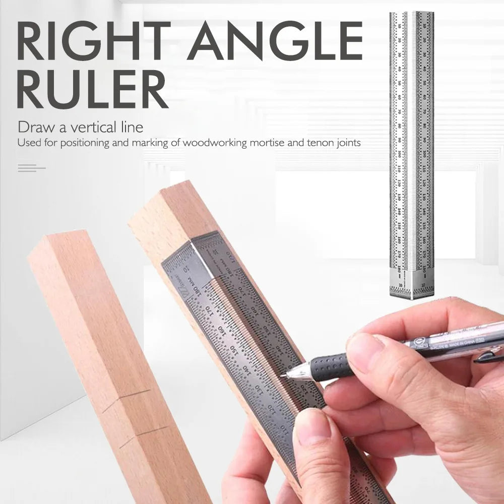 180-400mm High-Precision Scale Ruler T-Type Hole Ruler Stainless Woodworking Scribing Mark Line Gauge Carpenter Measuring Tool