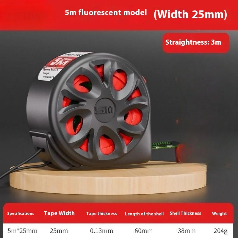 DELIXI Fluorescent Tape Measure Thickened 3m 5m Home High-precision wear-resistant Measuring Ruler Stainless Steel Ruler