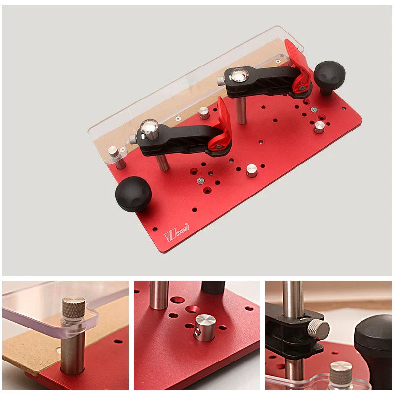 【Shipped from within the USA】Push Block Plate Inverted Wood Router Safety Electric Trimming Engraving Machine Push Fence for Router Table Right Angle Cutter