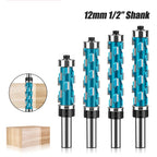 Fraise à affleurer, jeu de fraises à affleurer, queue de 1/2 pouce, double roulement, queue ronde, fraise en carbure, outil de travail du bois 