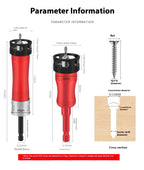 Foret à fraiser 3 en 1, corps en alliage d'aluminium, lames en acier rapide, queue hexagonale universelle de précision réglable à 90 degrés 