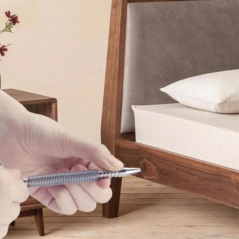 1Pcs Spring Center Punch Woodworking Metal Drill Hammerless Dual Head Nail Setter Spring Loaded Door Hinge Pin Remover Tools