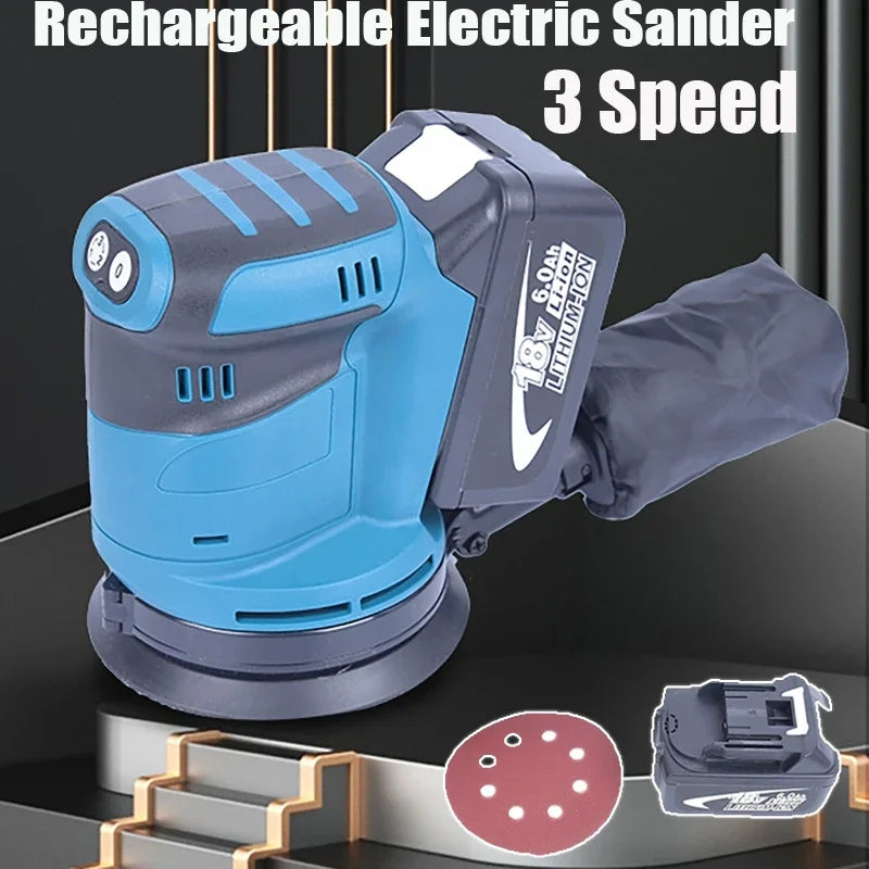 Brushless Cordless Electric Sander Random Orbital Electric Sheet Sander Wood Grinder Polishing Power Tool For Makita 18V Battery