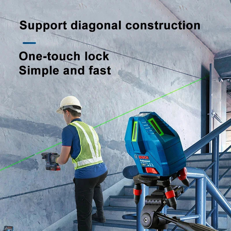 Bosch GLL 50-15 XG 5-Lines Laser Level 3D Laser Level 15M Self-leveling Horizontal & Vertical Cross Measuring Tool Green Beams