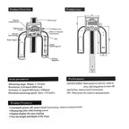 0-80mm Woodworking Depth Ruler Digital Tablesaw Height Ruler LCD Display Vernier Caliper 3 Unit Modes Auto Power Off Magnetic