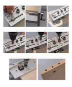 Outil de perçage pour le travail du bois 3 en 1 : poinçon pour tenons en aluminium, accessoires de perçage. 