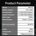 WORX Cordless Impact Screwdriver WU132 140Nm 12V 3300rpm Brushless Motor Adjust Torque Maintenance Power Tools Electric Drill