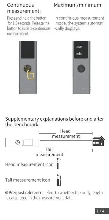 Télémètre laser AtuMan DUKA original 25/40 m LS-P/LS-1, chargeur USB portable, télémètre laser de haute précision