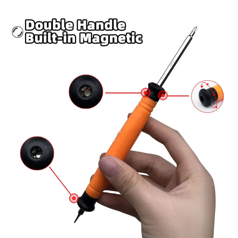 Hochwertiges 39-in-1-Schraubendreher-Set mit verstellbarem Schraubenkopf und magnetischer Schraube für Computer- und Handy-Reparaturen 