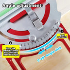 Verstellbare Winkelführungsschiene, Vierkant-Klemme 0-60 Grad, Positionierplatte für elektrische Kreissägen, passend für Makita/Fetos-Schienen