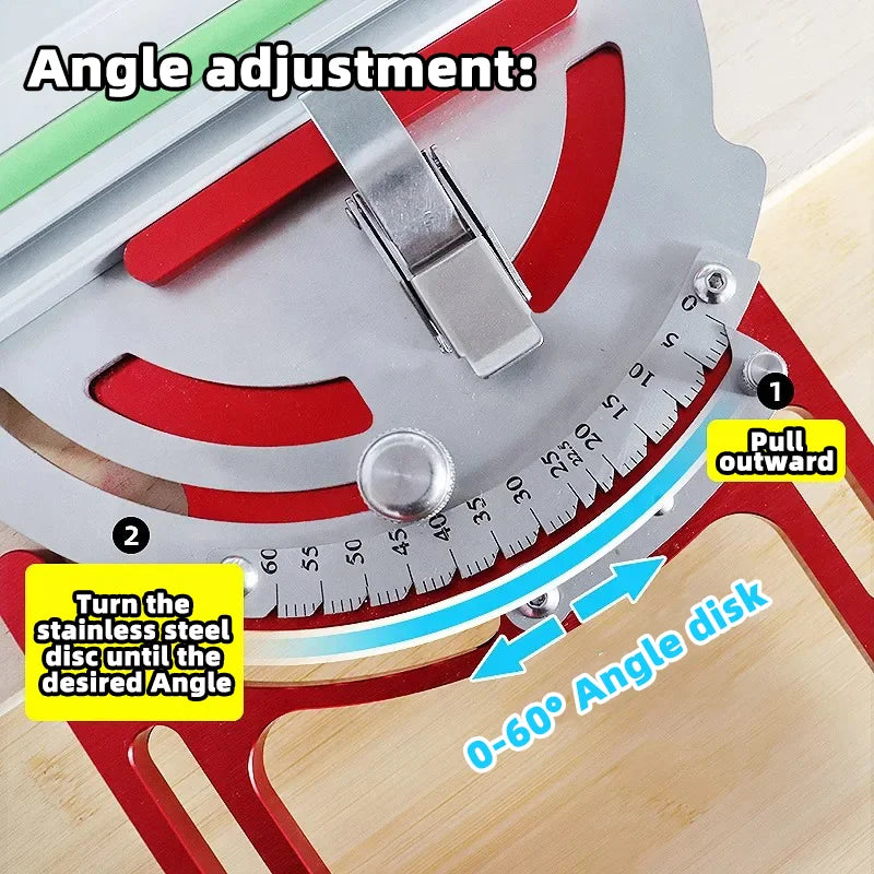 Adjustable Angle Guide Rail Square Track Saw Rail Square Clamp 0-60 Degree Electric Circular Saw Position Plate for Makita/Fetos Rail