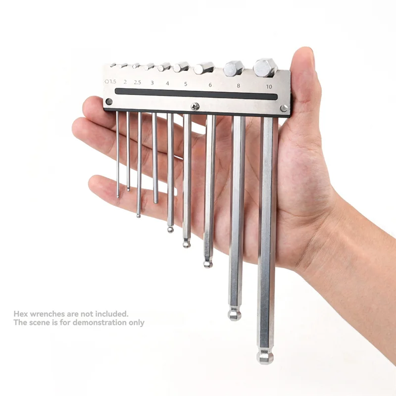 RMWIN-Hexagonal Wrench Storage Rack Holder Wall Mount Metal Perforated Plate Tool For Woodworking Tool Storage Rack