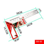 Multifunction Stainless Steel Carpenter Square Angle Marking Right Ruler Try Square Precision Tool For Joiner Carpenter Wood