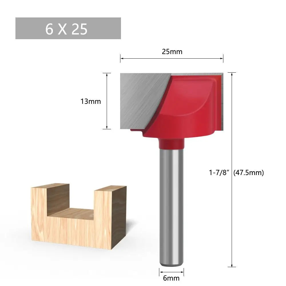 Durable 6mm Shank Milling Cutter Cleaning Bottom Bit Router Bits Wood Carving Woodworking Tools
