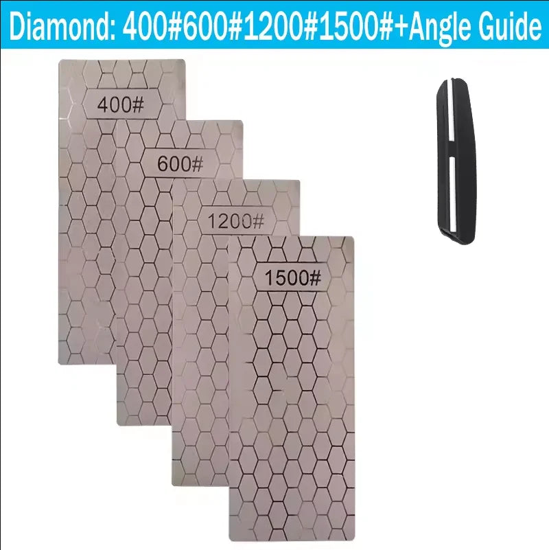 Diamond Sharpening Stone Set Angle Guide Kitchen Knife Sharpening System Tool Household Profession Knife Sharpener Whetstone