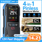 FNIRSI WMT-10 Inductive Wood Moisture Meter Hygrometer Non-contact Timber Damp Wall Detector Non-destructive Humidity Tester
