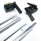 45# Chute T Track with Scale, Alloy T-tracks Slot Miter Track, 300-500mm 45 Type Chute Woodworking Table Saw Workbench DIY Tool