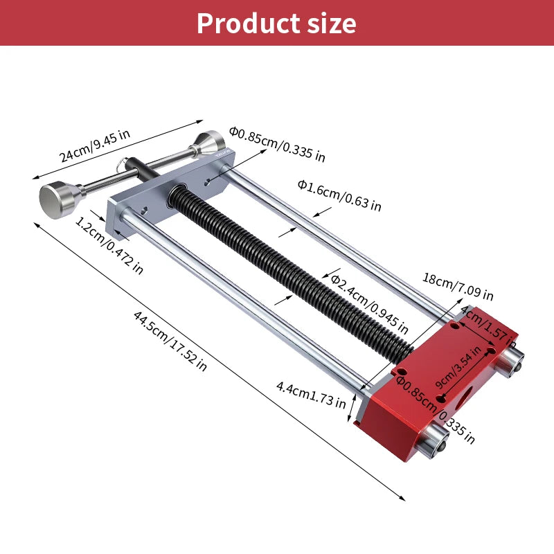 Workbench Front Inertia Vise Precision Heavy duty Woodworking Vise Aluminum Alloy Wood Bench Clamp for CNC Operators Woodworkers