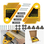 Bloc de guidage double pour table de défonceuse, bloc de poussée pour scie circulaire de table, outil de gravure et de travail du bois pour bricolage 