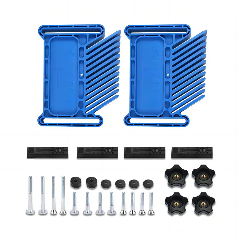 Jeu de planches à rainurer multiples et étendues pour machines à bois et à graver, idéal pour la découpe de précision, le fraisage et la sécurité.