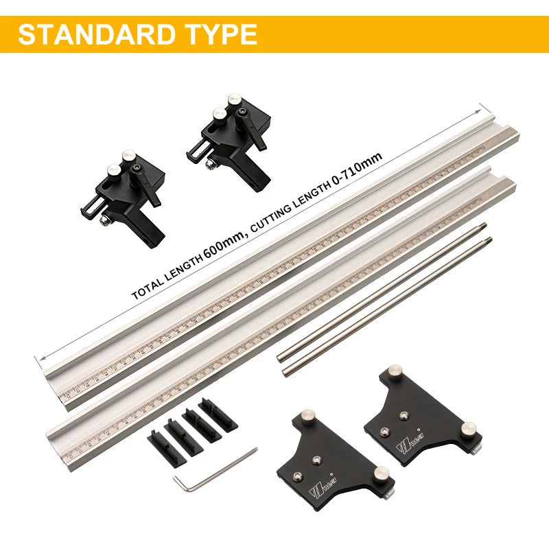 Wnew Track Saw Circular Saw Parallel Rail Guide System for Repeatable Cuts Woodworking Rail Joining Set for Makita Festool Guide