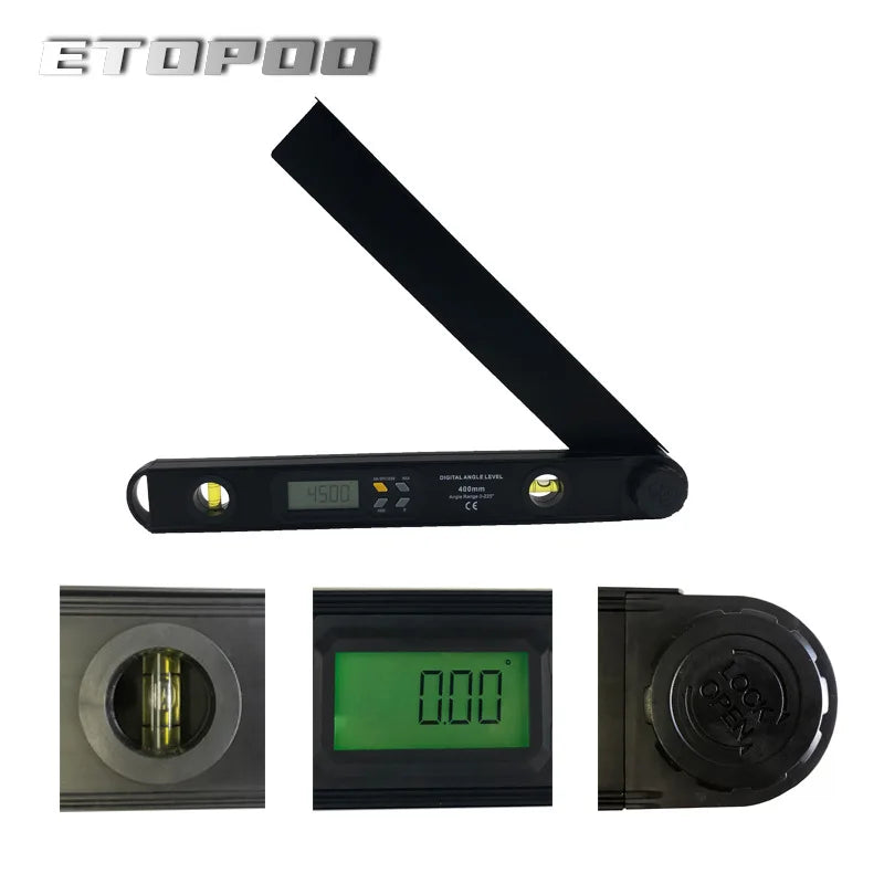 400mm Level 0-225° Electronic Instruments LCD Digital Angle Ruler Inclinometer Angle Measurer