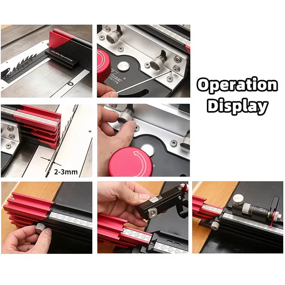 【Shipped from within the USA】Miter Gauge with Scalable 850mm Fence Adjustable Table SawAngle Miter Gauge  for Inverted Carving Machine Woodworking Tool